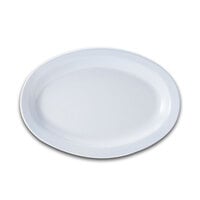 GET OP-614-W White 13 1/4" x 9 3/4" SuperMel Oval Platter - 12/Case