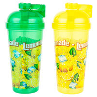 32 oz. Flip-Top Yellow / Green Lemonade Sports Bottle - 100/Case