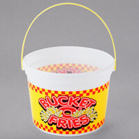 48 oz. Plastic French Fry Bucket with Handle   - 160/Case