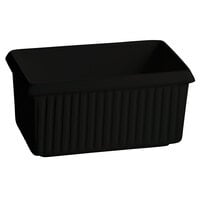 Tablecraft CW1510BKGS 2.25 Qt. Black with Green Speckle Cast Aluminum Rectangle Server with Ridges