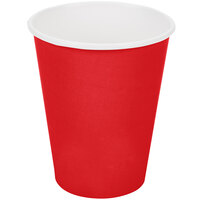 Creative Converting 561031B 9 oz. Classic Red Poly Paper Hot / Cold Cup - 240/Case