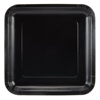 Creative Converting 453260 7" Black Velvet Square Paper Plate - 180/Case