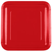Creative Converting 463548 9 inch Classic Red Square Paper Plate - 180/Case
