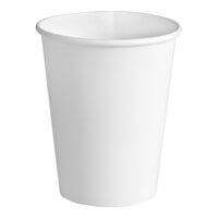 Creative Converting 56000B 9 oz. White Poly Paper Hot / Cold Cup - 240/Case