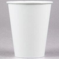 Creative Converting 56000B 9 oz. White Poly Paper Hot / Cold Cup - 240/Case