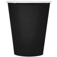Creative Converting 56134B 9 oz. Black Velvet Poly Paper Hot / Cold Cup - 240/Case