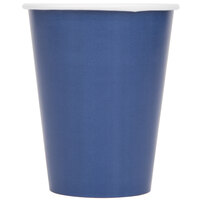 Creative Converting 561137B 9 oz. Navy Blue Poly Paper Hot / Cold Cup - 240/Case