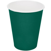 Creative Converting 563124B 9 oz. Hunter Green Poly Paper Hot / Cold Cup - 240/Case