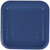 Creative Converting 453278 7" Navy Blue Square Paper Plate - 180/Case