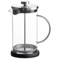 Acopa 33 oz. Glass / Silver French Coffee Press