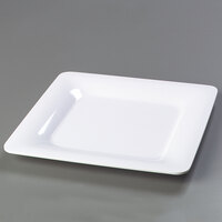 Carlisle 4440002 Palette Designer Displayware White 12 inch Melamine Wide Rim Square Plate - 4/Case