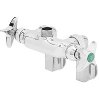 T&S BL-5740-LN Wall Mount Laboratory Faucet with Adjustable Inlets, Eterna Cartridges, and 4-Arm Handles