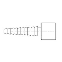 T&S BL-9540-10 Gray PVC Straight Serrated Tip with 3/8" IPS Female Connections