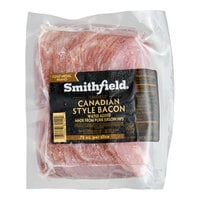 Smithfield 0.75 oz. Fully Cooked Canadian Style Bacon 2 lb. - 6/Case