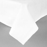 54 inch x 54 inch White Tissue / Poly Table Cover - 50/Case