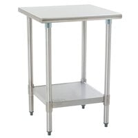 Eagle Group T2424B 24 inch x 24 inch Stainless Steel Work Table with Galvanized Undershelf