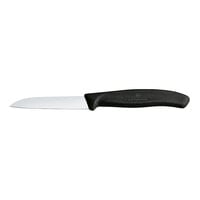 Victorinox Swiss Classic 3 1/4 inch Sheep's Foot Smooth Edge Paring Knife with Black Handle 6.7403