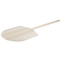 American Metalcraft 16 inch x 17 inch Wooden Pizza Peel with 24 inch Handle 4216