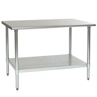 Eagle Group T3048B 30 inch x 48 inch Stainless Steel Work Table with Galvanized Undershelf