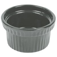 Tablecraft CW1610GY 10.5 oz. Gray Cast Aluminum Souffle Bowl with Ridges