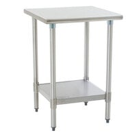 Eagle Group T3024B 30 inch x 24 inch Stainless Steel Work Table with Galvanized Undershelf