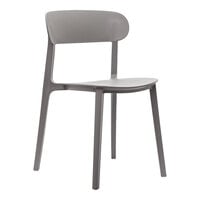 Flash Furniture Dover Gray Resin Indoor / Outdoor Stackable Side Chair
