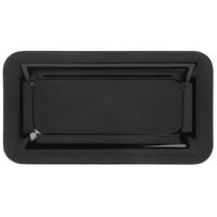 Carlisle 4446003 Palette Designer Displayware Black Melamine 1/3 Size 1" Deep Food Pan - 6/Case