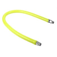 T&S HG-2C-24 Safe-T-Link 24" Coated Gas Connector Hose with 1/2" NPT Male Ends and 90 Degree Elbows