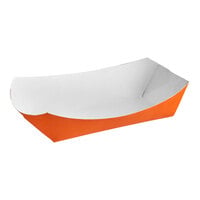 #500 5 lb. Solid Orange Paper Food Tray - 500/Case