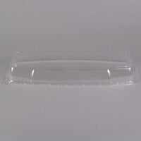 Sabert 5622 Mozaik 22 1/4" x 9 1/4" Clear Plastic Platter / Catering Tray High Dome Lid - 25/Case