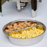 Choice 6.5 Qt. Supreme Divided Round Food Pan