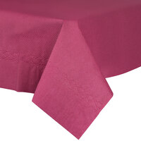54 inch x 54 inch Burgundy Tissue / Poly Table Cover - 50/Case