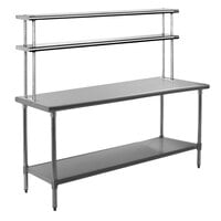 Eagle Group T3072SE-FM 30" x 72" Stainless Steel Spec-Master Work Table with Flex-Master Overshelf Kit