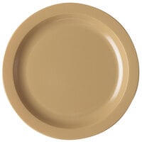 Cambro 10CWNR133 Camwear 10 inch Beige Narrow Rim Polycarbonate Plate - 48/Case