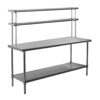 Eagle Group T3048SE-FM 30" x 48" Stainless Steel Spec-Master Work Table with Flex-Master Overshelf Kit