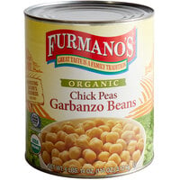 Furmano's #10 Can Organic Chick Peas (Garbanzo Beans) - 6/Case