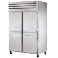 True STR2H-4HS Spec Series 52 5/8" Stainless Steel 2 Section Solid Half Door Reach-In Heated Holding Cabinet