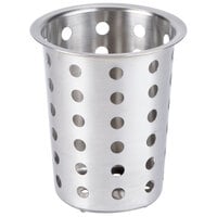 Cal-Mil 4 1/2" x 5 1/2" Perforated Stainless Steel Flatware Cylinder 1017-39 - 3/Case