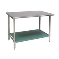 Eagle Group T3048STB-L1 30 inch x 48 inch Stainless Steel Work Table with LIFESTOR Undershelf