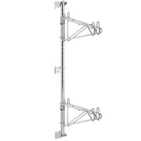 Metro AW43C Super Erecta Chrome Double Level Post-Type Wall Mount Mid Unit for 21 inch Deep Shelf
