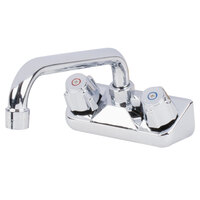 Regency Wall Mount Bar Sink Faucet with 8 inch Swing Spout and 4 inch Centers
