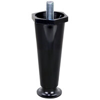 Kason® 1740 4" - 5 3/8" Adjustable Black Plastic Appliance Leg with Flange Foot