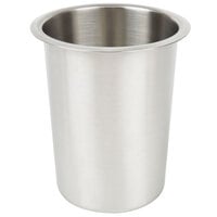 Cal-Mil 4 1/2" x 5 1/2" Solid Stainless Steel Flatware Cylinder 1017-SOLID - 3/Case