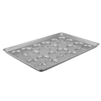 Chicago Metallic 42445 Glazed Aluminized Steel 24 Mold 2.82 oz. Clustered ePAN Hamburger Bun / Muffin Top / Cookie Pan - 17 11/16" x 25 11/16"