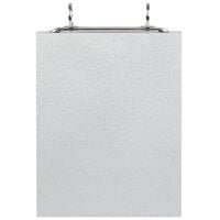Menu Solutions MT2R-TOPB Alumitique Aluminum Menu Tent with Top Rings - Brushed Finish - 6 inch x 7 3/4 inch