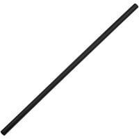 Choice 7 3/4 inch Jumbo Black Unwrapped Straw   - 5000/Case