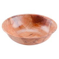 10 inch Woven Wood Salad Bowl - 12/Pack