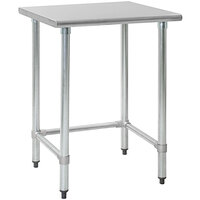 Eagle Group T2424GTB 24 inch x 24 inch Open Base Stainless Steel Commercial Work Table