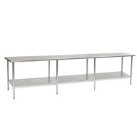 Eagle Group T30144B 30 inch x 144 inch Stainless Steel Work Table with Galvanized Undershelf