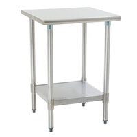 Eagle Group T2424EB 24 inch x 24 inch Stainless Steel Work Table with Galvanized Undershelf